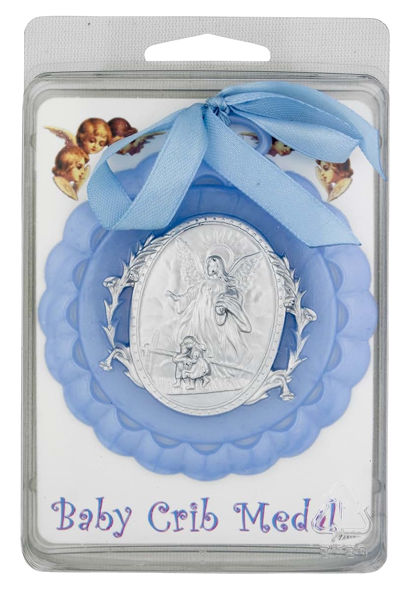 Hirten Guardian Angel Crib Medal In Blue (photo 2)