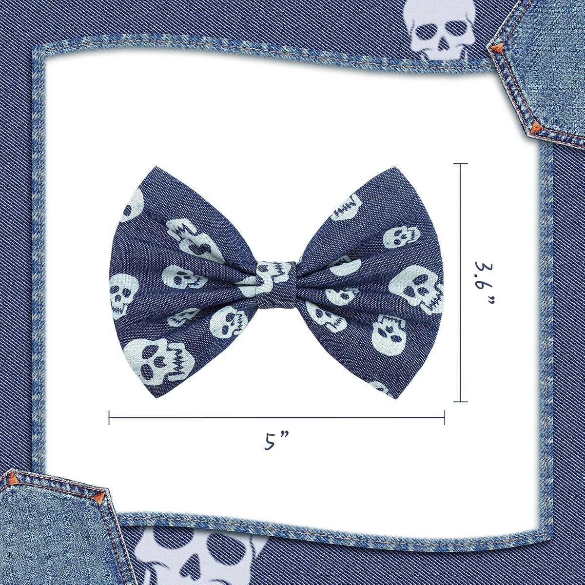 BabyOneStop Halloween Skeleton Hair Bows For Girls