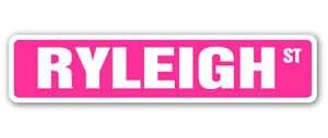 Altok Graphics Set of 3 - Ryleigh Street Sticker Sign Name Childrens Room Door Gift Kid Child boy Girl Wall Entry