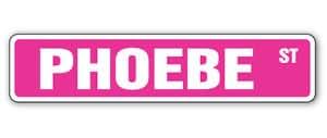 RM Dream Designs Set of 3 - Phoebe Street Sticker Sign Kids Room Childrens Name Gift Kid Child boy Girl Wall Entry