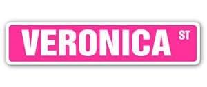 Lancy's Artwork Veronica Street Sticker Sign Name Childrens Room Door Gift