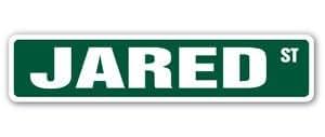 LA STICKERS Jared Street Sticker Sign Kids Room Childrens Name Gift Kid Child boy Girl Wall Entry - Sticker Graphic
