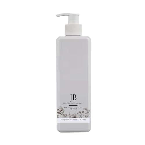 Jardin Botanique Cotton Blossom & Iris Organic Body Crème 16 oz Bottle