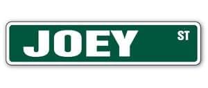 LA STICKERS JOEY Street Sticker Sign kids room childrens name gift kid child boy girl wall entry - Sticker Graphic