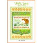 Hello Spring Embroidered Bunny Wall Hanging Pattern, 12x16in