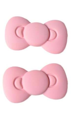 Tustao Pink Bow Hair Clips Set of 2