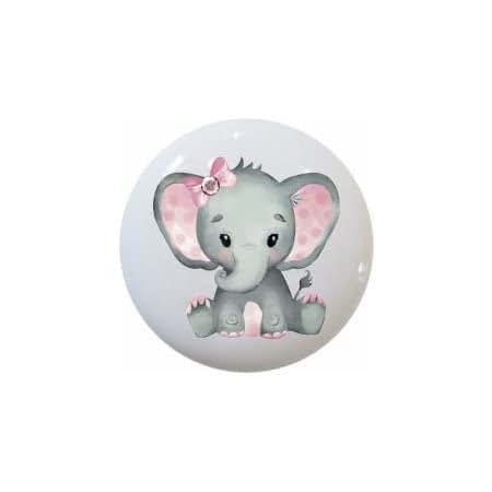 Elephant Ceramic Drawer Knobs for Cabinets and Furniture