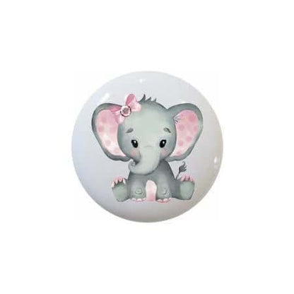 Elephant Ceramic Drawer Knobs for Cabinets and Furniture