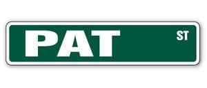 RM Dream Designs Set of 3 - PAT Street Sticker Sign Kids Room Childrens Name Gift Kid Child boy Girl Wall Entry
