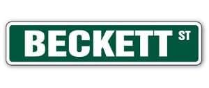 LA STICKERS Beckett Street Sticker Sign Kids Room Childrens Name Gift Kid Child boy Girl Wall Entry - Sticker Graphic