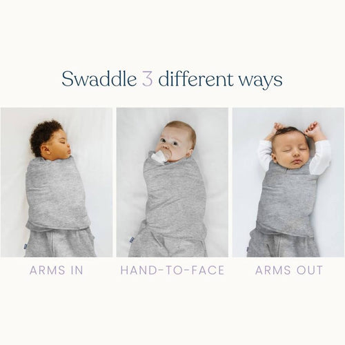 3-Way Adjustable Swaddle Sleep Sack — 100% Cotton, Calms Startle Reflex