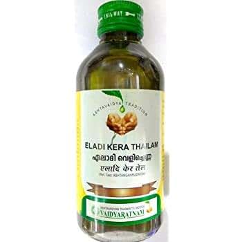 Vaidyaratnam Eladi Kera Thailam Ayurvedic Herbal Oil - 200ml (Pack of 2)