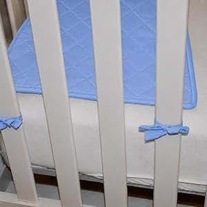 Abstract Quilted Portable Crib Bib Sheet Saver 24.5" X 13" (1 Pack, Blue) (photo 4)