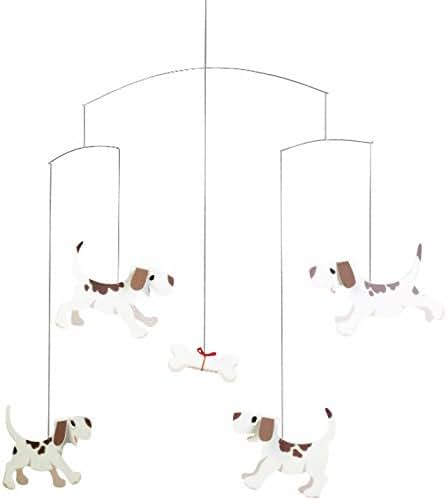 Doggy Dreams Hanging Nursery Mobile by Flensted - 20 Inch Handmade Cardstock