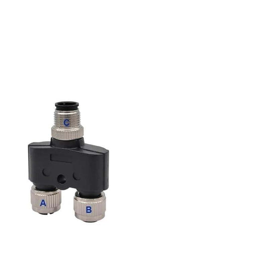 QZLIBEFUD M12 Sensor Connector Male Female Plug Y Shaped Conversion Plug 4 5 8 pin Waterproof Connectors(5P Y (1M-2F))