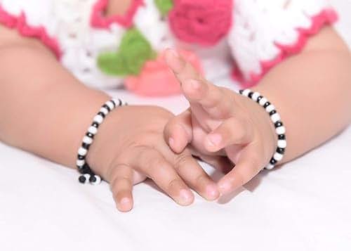 BabyOneStop Baby Nazariya Black and Silver Bracelet Set