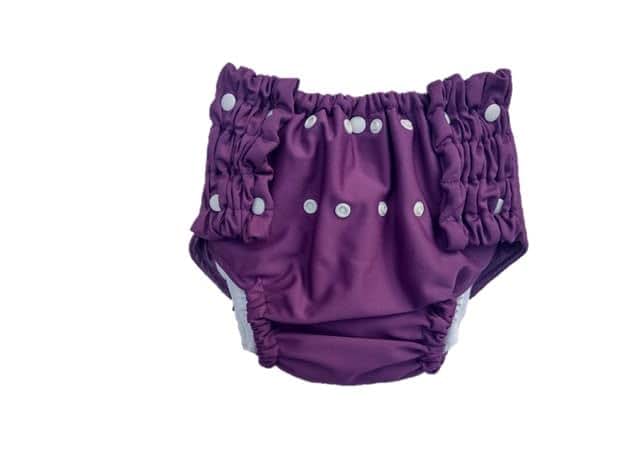 Kijani Baby Nighttime Washable Cloth Pull Up Diapers, Large Purple