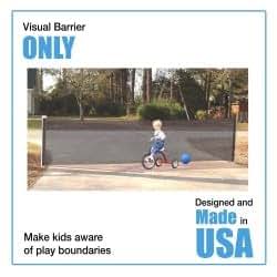 Kidkusion Retractable Driveway Guard 12 Ft Adjustable Net Black
