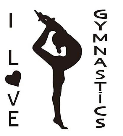 YOYOYU Art Home Decor I Love Gymnastics Dance Yoga Wall Sticker