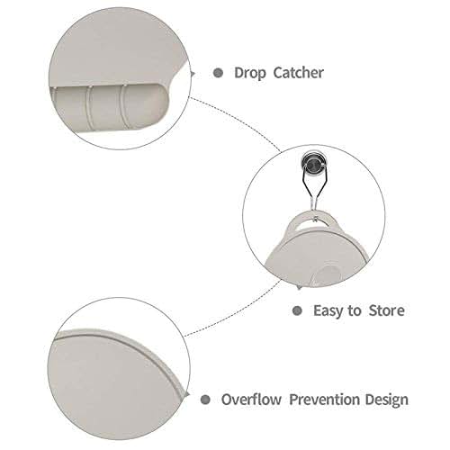 BabyOneStop Silicone Baby Suction Plate Mat, Foldable Anti-Slip Placemat with Food Pocket, Grey