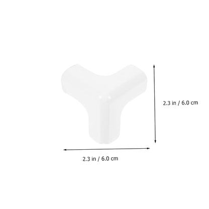White Silicone Corner Protectors for Furniture and Desks