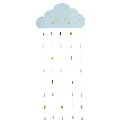Fun Express Blue Cloud Baby Shower Doorway Curtain