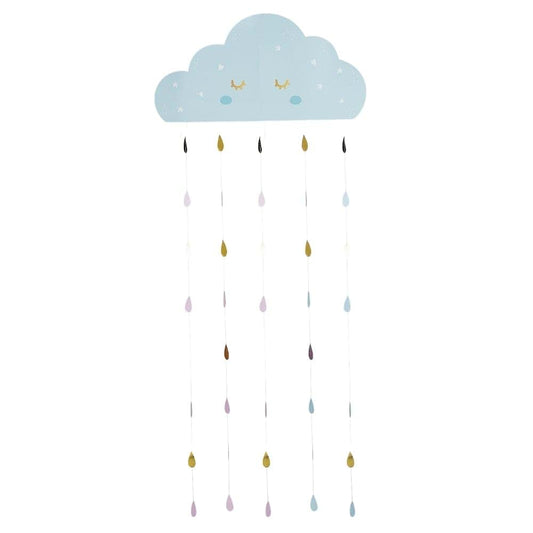 Fun Express Blue Cloud Baby Shower Doorway Curtain