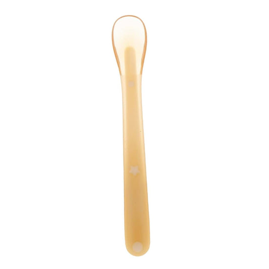 Toyvian Silicone Soft Spoon for Newborns, Light Yellow, Flexible Training Weaning Utensil