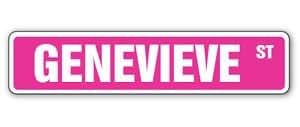 LA STICKERS Genevieve Street Sticker Sign Kids Room Childrens Name Gift Kid Child boy Girl Wall - Sticker Graphic