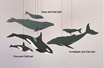 Skyflight Mobiles Whale Combo Mobile In Gray And Black