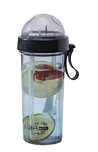 viva story Portable Double Straw Independent Drink 2-in-1 Leak-Proof Kid Cup Children's Double-Sided Double-Layer Water