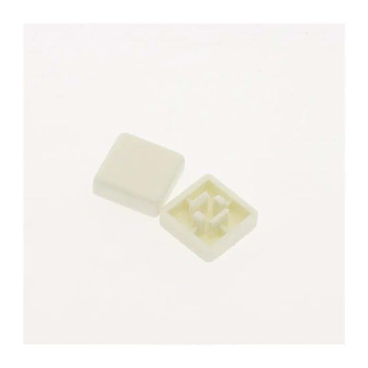 POWTAXBJGD 50pcs A14 Short Feet Square Switch Button Cap Match 12 * 12 * 7.3 Switch use(White)