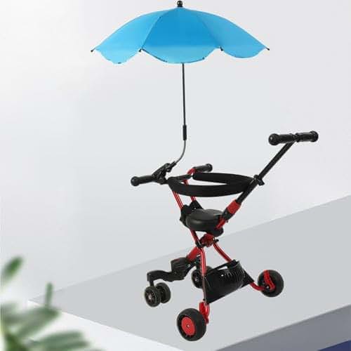 Stroller Parasol Umbrella with Universal Clamp and 360 Degree Adjustability