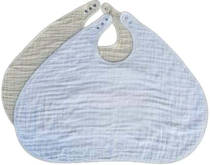 Babyola Jippli™ Burpy Cloths 2-Pack, Large-Sized Muslin Cotton