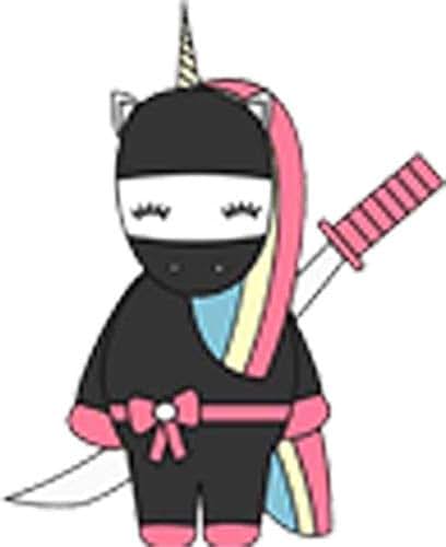Shinobi Stickers Rainbow Unicorn Vinyl Decal, 4-Inch Cartoon Sticker