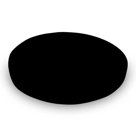 SheetWorld Fitted Oval Crib Sheet For Stokke Sleepi, Cotton Jersey, Black