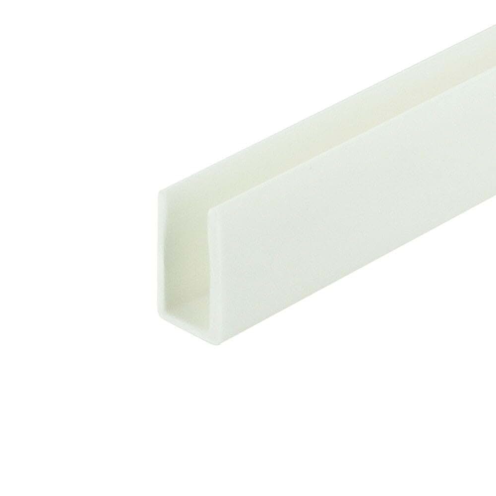 Outwater Plastics White 5/16'' Long Leg Styrene Plastic U-Channel/C-Channel 36 Inch Lengths (Pack of 4)