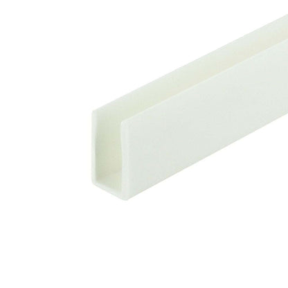 Outwater Plastics White 5/16'' Long Leg Styrene Plastic U-Channel/C-Channel 36 Inch Lengths (Pack of 4)