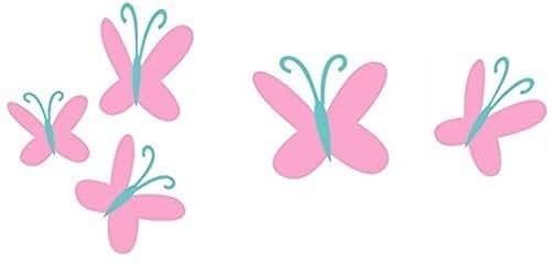 3-Piece Fluttershy Pony Cutie Marks Vinyl Wall Decal, Removable Peel & Stick, 1-3 Inches