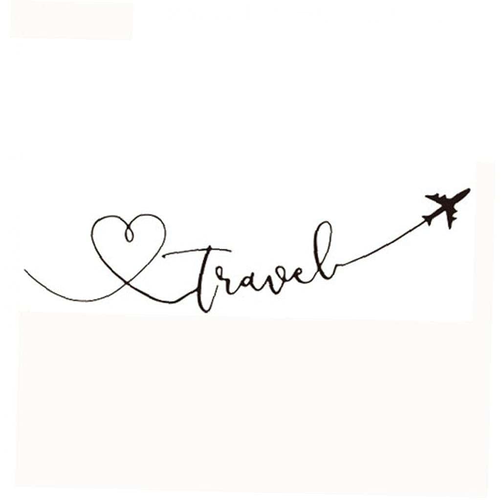 Froiny 1pc Wall Stickers Travel Themed Quote Words Wall Decal Self-Adhesive Removable Poster Waterproof PVC Kids Room