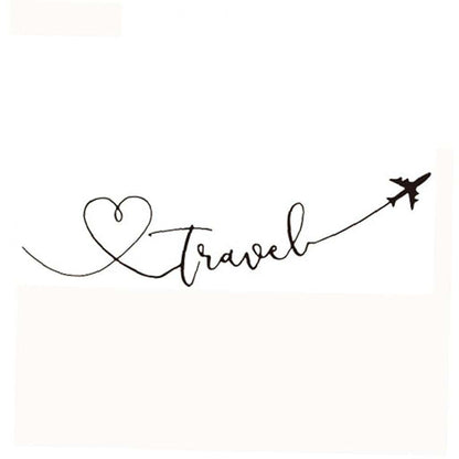 Froiny 1pc Wall Stickers Travel Themed Quote Words Wall Decal Self-Adhesive Removable Poster Waterproof PVC Kids Room