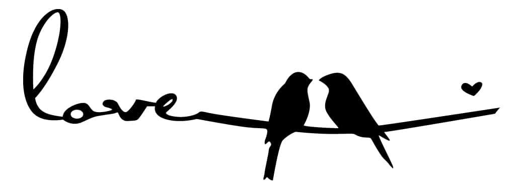 YJNN Birds On A Wire Wall Decal Black Decorative Sticker