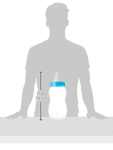 Homeford Jumbo Milk Bottle Coin Bank, Baby Shower Decoration, Light Blue