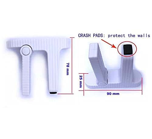 ZogeeZ Childproof Door Lever Lock, 2-Pack With Adhesive Install And Foam Wall Bumper