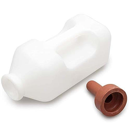 Srutueo Calf Bottle with Handle and Push-on Nipple 2 Quart Feeder for Nursing Baby Cows (photo 3)