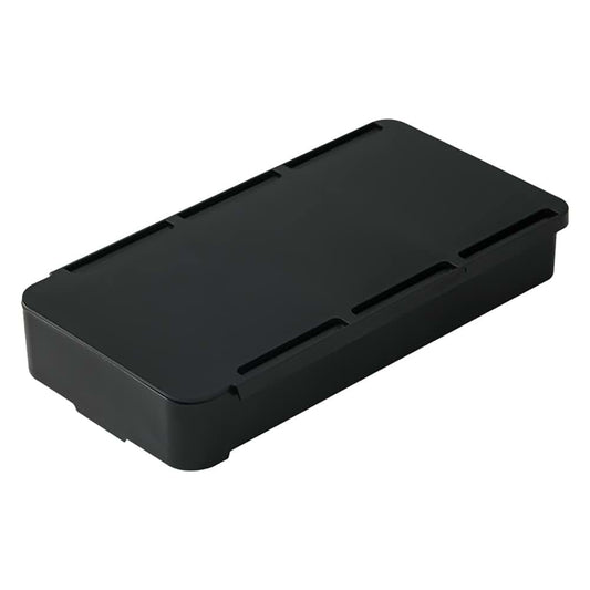 Jkjhbhged Under Desk Drawer Organizer Storage Box Self-Adhesive Stationary Container Desk Makeup Holder Black