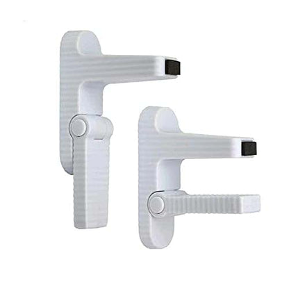 ZogeeZ Childproof Door Lever Lock, 2-Pack With Adhesive Install And Foam Wall Bumper