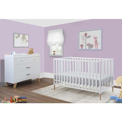 Sorelle Mia 3-in-1 Convertible Crib in White Beech Wood (photo 2)