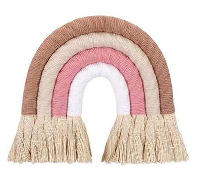 ZWA Rainbow Wall Hanging, Handmade Macrame Wall Art Decor for Nursery Kids Room Home
