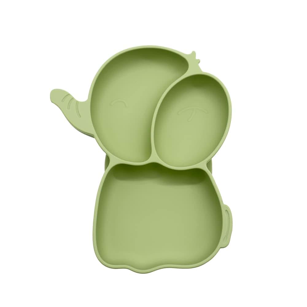Elephant Feeding Plates | 100% Silicone | Set of 2 | Multicolor